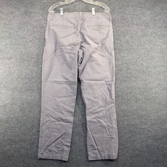 Old Navy Men's Broken-in Straight Chino Pants Gray 33x32 Flat Front Cotton - Picture 5 of 11